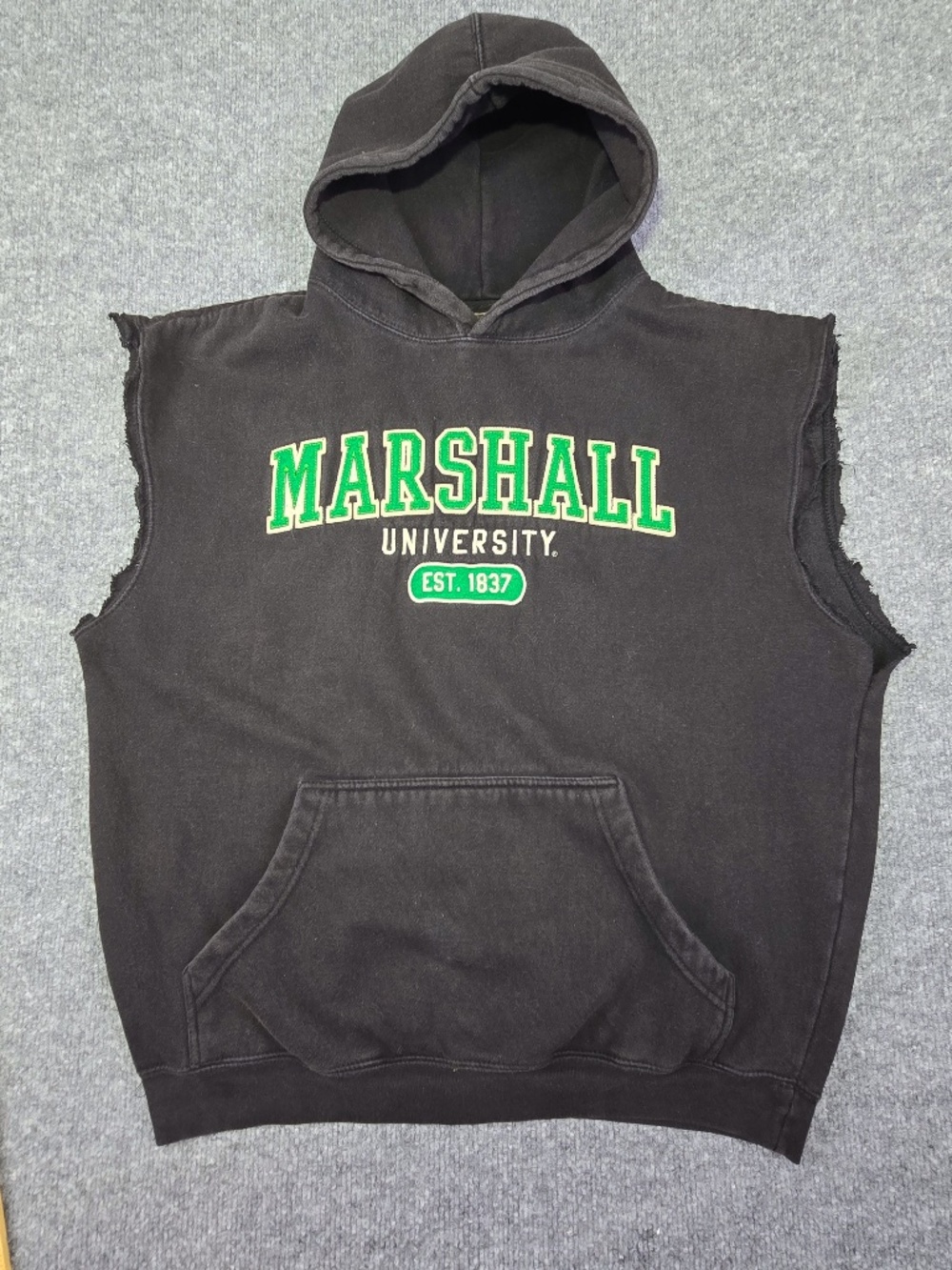 OURAY Marshall University Sleeveless Muscle Hoodie Sweatshirt Medium